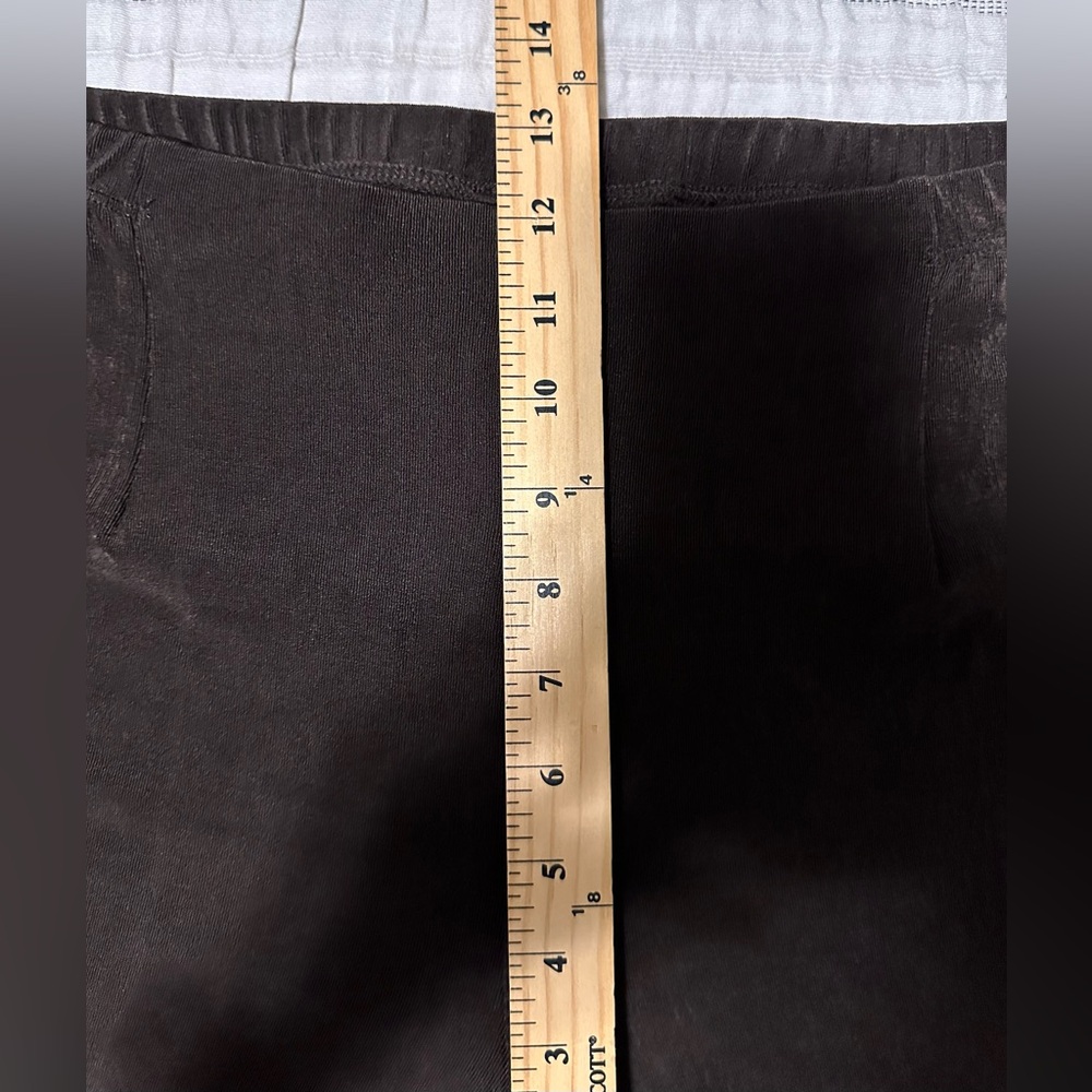 Chicos Travelers Slinky Wide Leg Pants Size 3P US XLP Pull On High Rise Brown - Picture 4 of 10